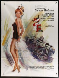5b507 WOMAN TIMES SEVEN French 1p '67 different art of sexy Shirley MacLaine by Boris Grinsson!