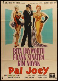 5b076 PAL JOEY Italian 1p '59 Symeoni art of Frank Sinatra with sexy Rita Hayworth & Kim Novak!