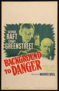 5b540 BACKGROUND TO DANGER WC '43 George Raft, Sydney Greenstreet & Peter Lorre in Turkey!