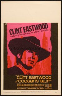 5b587 COOGAN'S BLUFF WC '68 art of Clint Eastwood in New York City, directed by Don Siegel!