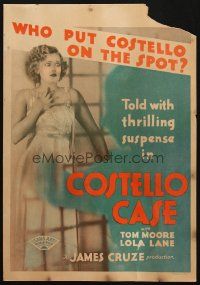 5b589 COSTELLO CASE WC '30 sexy Lola Lane is suspected in murder & robbery of an undertaker!