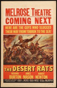 5b603 DESERT RATS WC '53 Richard Burton leads Australian & New Zealand soldiers against Nazis!