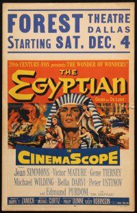 5b615 EGYPTIAN WC '54 Michael Curtiz, art of Jean Simmons, Victor Mature & Gene Tierney!