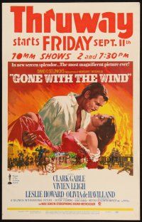 5b648 GONE WITH THE WIND WC R68 art of Clark Gable holding Vivien Leigh by Howard Terpning!