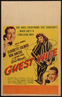 5b654 GUEST WIFE WC '45 Don Ameche asks Dick Foran if he can borrow Claudette Colbert!