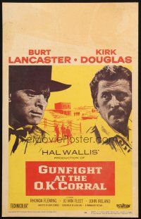 5b656 GUNFIGHT AT THE O.K. CORRAL WC '57 Burt Lancaster, Kirk Douglas, directed by John Sturges!