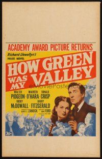 5b683 HOW GREEN WAS MY VALLEY WC R46 John Ford, cool montage of entire cast, Best Picture 1941!