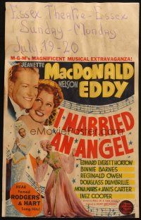 5b684 I MARRIED AN ANGEL WC '42 Nelson Eddy dreams that Jeanette MacDonald is his heavenly mate!