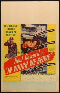 5b689 IN WHICH WE SERVE WC '43 directed by Noel Coward & David Lean, English World War II epic!