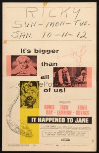 5b697 IT HAPPENED TO JANE WC '59 Doris Day, Jack Lemmon, Ernie Kovacs winning at poker!