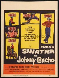 5b702 JOHNNY CONCHO WC '56 that smoldering cowboy Frank Sinatra reaches for gun!