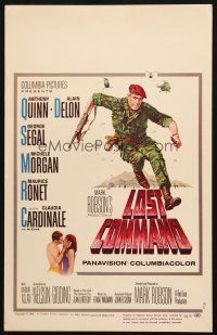 5b730 LOST COMMAND WC '66 Terpning art of commando Anthony Quinn in Algeria!