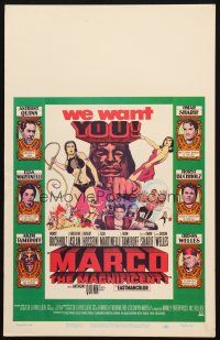 5b753 MARCO THE MAGNIFICENT WC '66 Orson Welles, Anthony Quinn, star-studded adventure!