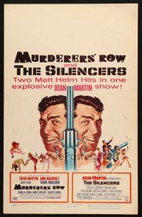 5b777 MURDERERS' ROW/SILENCERS WC '67 Dean Martin in two great Matt Helm hits, McGinnis art!
