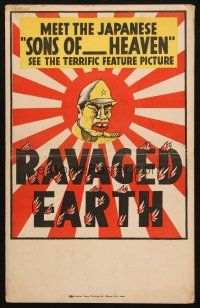 5b833 RAVAGED EARTH WC '42 anti-Japanese World War II propaganda with stereotype artwork!!