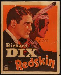 5b835 REDSKIN WC '29 great dual artwork image of Native American Indian Richard Dix & in suit!