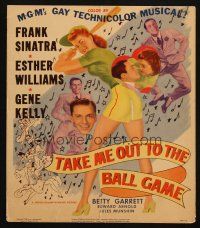 5b908 TAKE ME OUT TO THE BALL GAME WC '49 Frank Sinatra, Esther Williams, Gene Kelly, baseball!