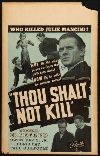 5b933 THOU SHALT NOT KILL WC '39 how did Charles Bickford make the murderer confess!