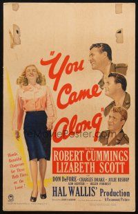 5b993 YOU CAME ALONG WC '45 Lizabeth Scott, Robert Cummings, written by Ayn Rand!