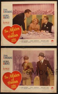 5c699 AFFAIRS OF SUSAN 4 LCs '45 cool images of sexy Joan Fontaine and George Brent!