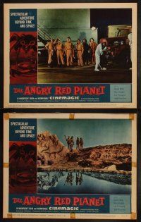 5c057 ANGRY RED PLANET 8 LCs '60 images of soldiers on strange planet + bat rat spider monster!