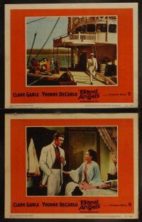 5c071 BAND OF ANGELS 8 LCs '57 cool images of Clark Gable & beautiful mistress Yvonne De Carlo!