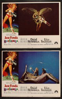 5c446 BARBARELLA 7 LCs '68 sexiest Jane Fonda is Queen of the Galaxy, directed by Roger Vadim!