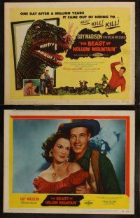 5c075 BEAST OF HOLLOW MOUNTAIN 8 LCs '56 wacky fake dinosaur, Guy Madison & Patricia Medina!