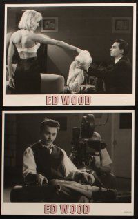 5c015 ED WOOD 10 LCs '94 directed by Tim Burton, Johnny Depp, Martin Landau, mostly true!