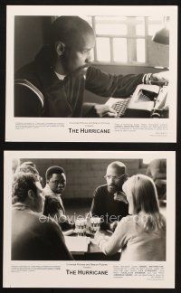 5d915 HURRICANE 2 8x10 stills '99 Denzel Washington at typewriter & with Liv Schreiber!