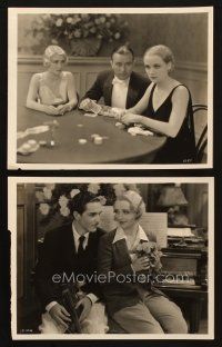5d954 RACKETEER 2 8x10 stills '29 cool gambling images of Armstrong, Lombard & Loff, also w/ Drew!