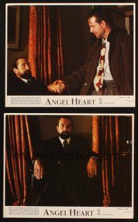 5d233 ANGEL HEART 2 8x10 mini LCs '87 cool images of the devil Robert De Niro, w/ Mickey Rourke!