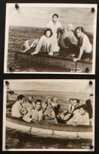 5d280 ABANDON SHIP 23 8x10 stills '57 Tyrone Power & 25 survivors in a lifeboat, Zetterling, Nolan!