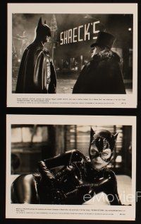 5d561 BATMAN RETURNS 6 8x10 stills '92 Michael Keaton, Pfeiffer, DeVito, Tim Burton directed!