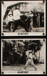 5d502 BLACK BELT 7 8x10 stills '73 kung fu action, superstars of martial arts!