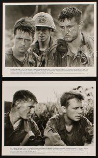 5d786 CASUALTIES OF WAR 3 8x10 stills '89 Michael J. Fox, Sean Penn, Brian De Palma, Vietnam!