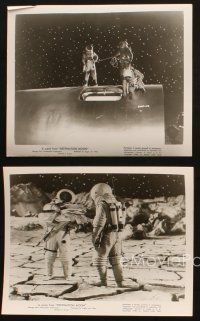 5d642 DESTINATION MOON 5 8x10 stills '50 Robert A. Heinlein, great images of astronauts in space!