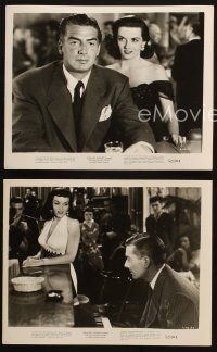 5d816 LAS VEGAS STORY 3 8x10 stills '52 images of Victor Mature & sexy Jane Russell w/ Carmichael!