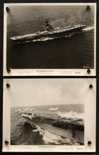 5d541 MEDITERRANEAN HOLIDAY 7 8x10 stills '64 cool images of aircraft carrier, jets & helicopters!