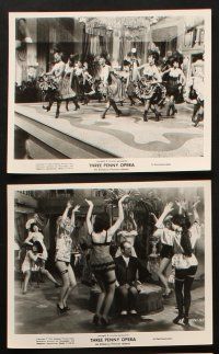 5d303 THREE PENNY OPERA 17 8x10 stills '63 Curt Jurgens, sexy Hildegard Knef & showgirl dancers!