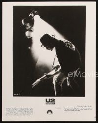 5d987 U2 RATTLE & HUM 2 8x10 stills '88 Irish rockers Bono, The Edge, Larry Mullen Jr & Clayton!