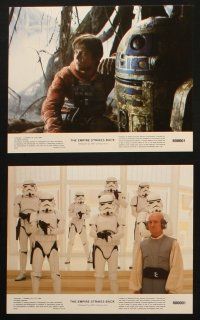 5d051 EMPIRE STRIKES BACK 8 color 8x10 stills '80 Lucas, Luke, Darth Vader, Han, Chewie, Leia, R2!