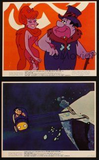 5d221 MAN CALLED FLINTSTONE 3 color 8x10 stills '66 Hanna-Barbera, Fred, Barney, Wilma & Betty!