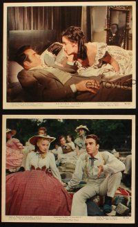 5d228 RAINTREE COUNTY 3 color 8x10 stills '57 Montgomery Clift & beautiful Elizabeth Taylor, Saint!