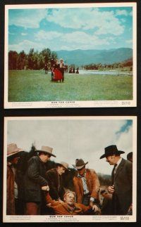 5d096 RUN FOR COVER 8 color 8x10 stills '55 James Cagney, John Derek, directed by Nicholas Ray!