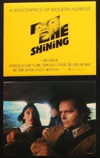 5d029 SHINING 9 color 8x10 stills '80 King & Kubrick, Jack Nicholson, Shelley Duvall, Crothers!