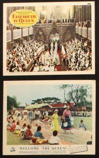 5d138 ELIZABETH IS QUEEN 6 color English FOH LCs '53 cool images from English documentary!