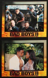 5d022 BAD BOYS 2 9 8x10 mini LCs '03 cool images of Will Smith & Martin Lawrence, Joe Pantoliano!