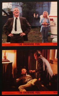 5d049 DROWNING POOL 8 8x10 mini LCs '75 Paul Newman as private eye Lew Harper, Joanne Woodward!