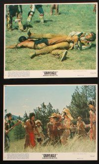 5d057 GRAYEAGLE 8 8x10 mini LCs '77 Iron Eyes Cody, Alex Cord, Native American Indian action!